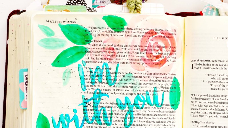 Bible Journaling Process with Watercolor Brush Pens
